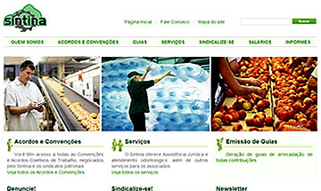 ir para o site do SINTINA